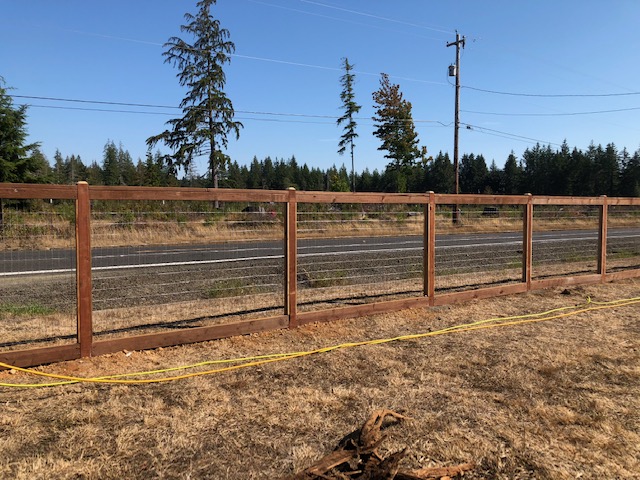 Wood fence installation